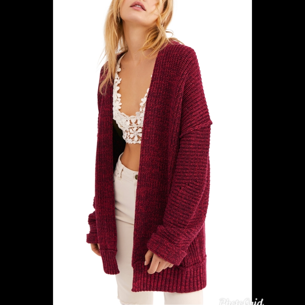 NWT Free People High Hopes Ribbed Chunky Oversized Cardigan Size XS